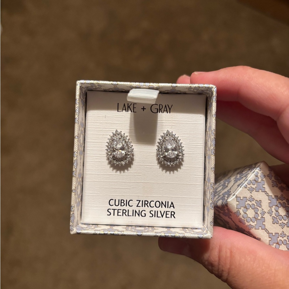 Sterling Silver Cubic Zirconia Earrings